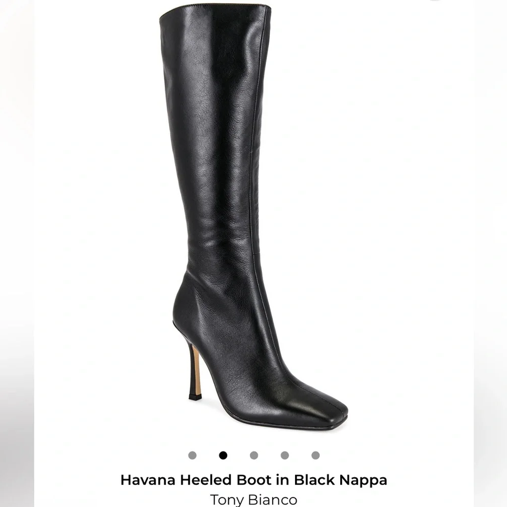 Tony Bianco Havana Black Nappa Heeled Boots - Picture 2 of 9